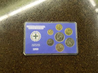 Лот: 11585198. Фото: 1. Набор монет Греции 1980г. Наборы монет