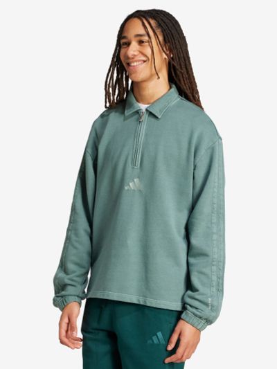 Лот: 25547898. Фото: 1. Толстовка мужская adidas, Зеленый. Легкие куртки, толстовки