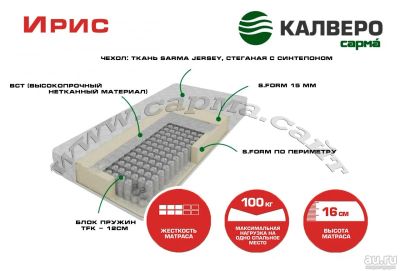 Лот: 8510155. Фото: 1. Матрас «Ирис» фабрики Сарма 0... Матрасы