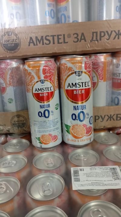 Лот: 25328895. Фото: 1. пиво безалкогольное Amstel Natur... Напитки