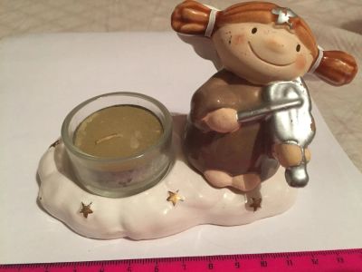 Лот: 11335869. Фото: 1. Подсвечник "Скрипачка". Фигурки, статуэтки