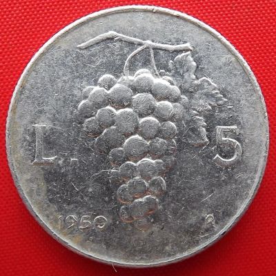 Лот: 2579659. Фото: 1. (№2297-7/LF) 5 лир 1950 (Италия... Европа
