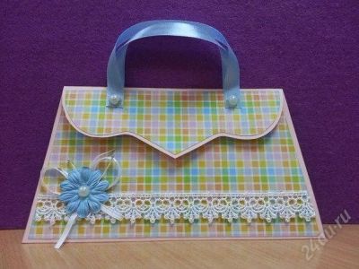 Лот: 2884188. Фото: 1. Открытка-сумочка. Открытки, конверты