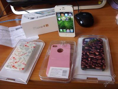 Лот: 2594515. Фото: 1. Продам Белый Iphone 4S 16GB Куплен... Смартфоны