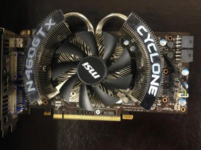Лот: 4965113. Фото: 1. Видеокарта GeForce MSI N460GTX... Видеокарты