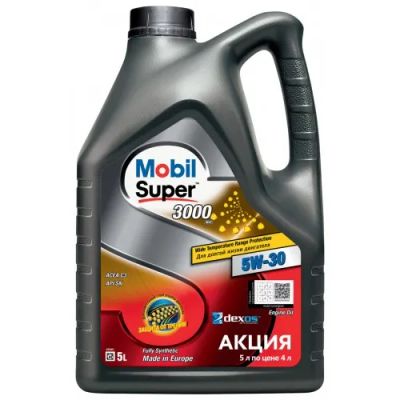 Лот: 20073256. Фото: 1. MOBIL SUPER 3000 XE 5w30 5Л (масло... Масла, жидкости