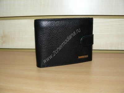 Лот: 3322985. Фото: 1. Портмоне черный кожаный. Бумажники, кошельки, портмоне