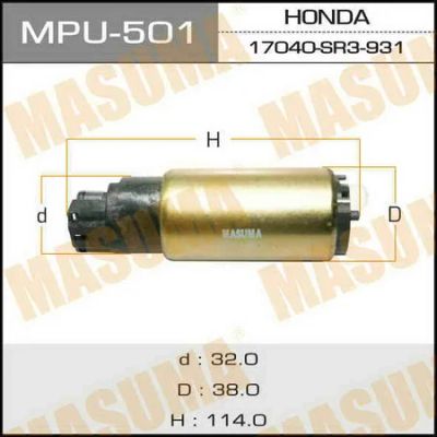 Лот: 18589334. Фото: 1. Бензонасос masuma honda v1500-1800... Электрооборудование