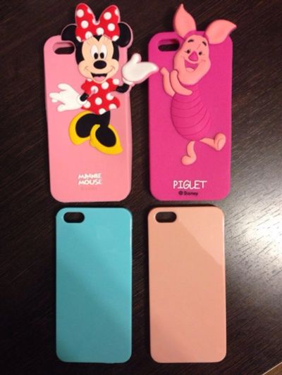 Лот: 4744930. Фото: 1. Чехлы на iphone 5 5s голубой нежно-коралловый... Чехлы, бамперы