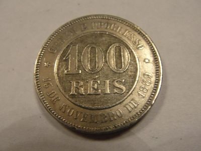 Лот: 4926795. Фото: 1. Бразилия, 100 рейс, 1895. Америка