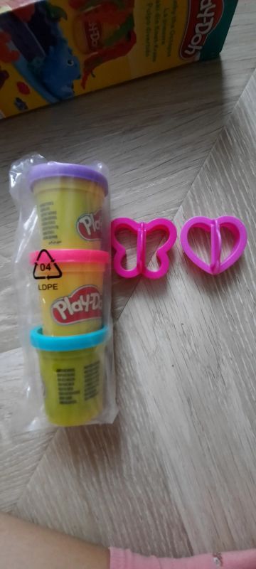 Лот: 16635589. Фото: 1. Новый Play-Doh 3 шт и 2 формочки. Развивающие