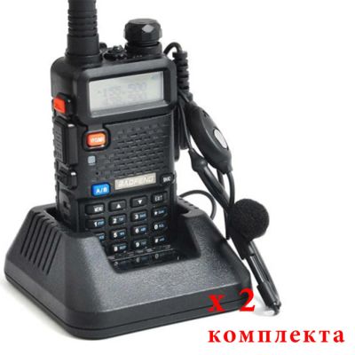 Лот: 7624700. Фото: 1. Комплект раций 2x Baofeng UV-5R... Рации, радиостанции