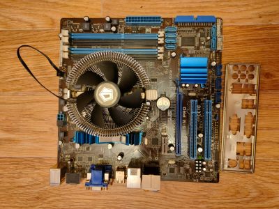 Лот: 18419516. Фото: 1. Asus P7H55-M Pro + Intel Core... Материнские платы