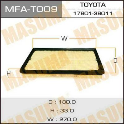 Лот: 18593768. Фото: 1. Воздушный фильтр masuma toyota... Расходные материалы