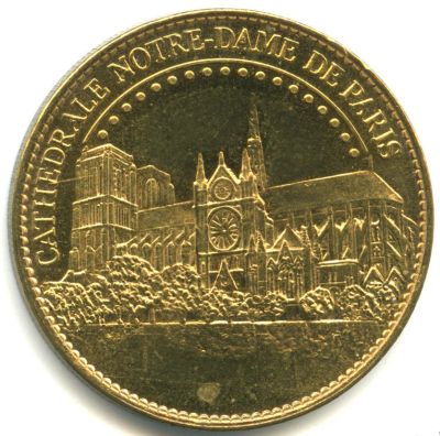 Лот: 17058861. Фото: 1. Франция жетон медаль Париж собор... Сувенирные