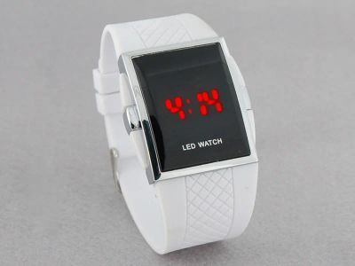 Лот: 1059907. Фото: 1. Часы LED WATCH спортивные белые. Оригинальные наручные часы