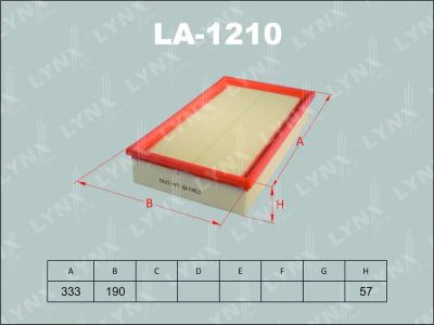 Лот: 13356974. Фото: 1. Lynx LA-1210 Воздушный фильтр. Расходные материалы