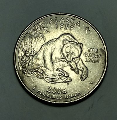 Лот: 11920108. Фото: 1. 25 центов США Серия "Штаты и территории... Америка