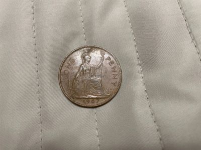 Лот: 17309678. Фото: 1. 1 пенни Великобритания 1967. Великобритания и острова