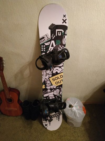 Лот: 12795580. Фото: 1. Сноуборд + крепления Burton Freestyle... Сноуборды