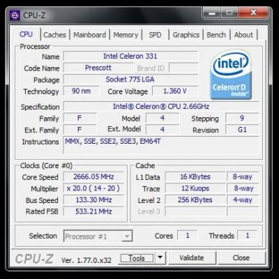 Лот: 453449. Фото: 1. Процессор Intel celeron D 331... Процессоры