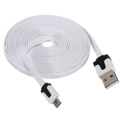 Лот: 3603930. Фото: 1. кабель microUSB 3м белый. Дата-кабели, переходники