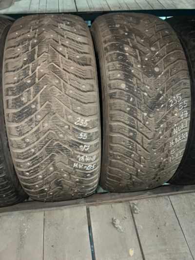 Лот: 25049570. Фото: 1. (2шт)235-55-17 Nokian Hakkapeliitta... Шины