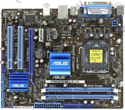 Лот: 11294052. Фото: 1. comp.mb.#55 материнка ASUS P5G41T... Материнские платы