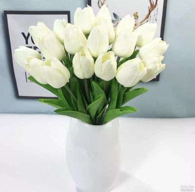 Лот: 15018751. Фото: 1. Тюльпаны искусственные. Искусственные и сувенирные цветы