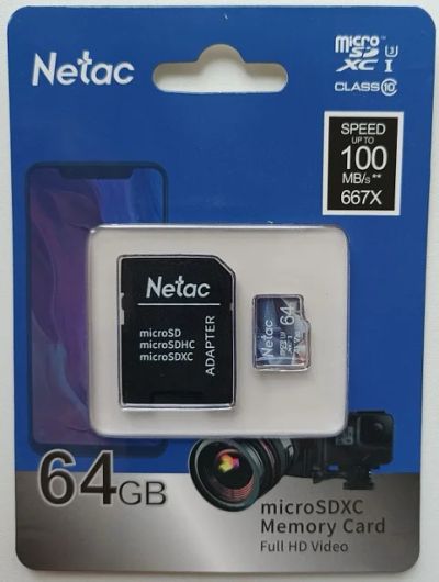 Лот: 15859617. Фото: 1. Micro SD 64GB U3 Class 100 MB... Карты памяти