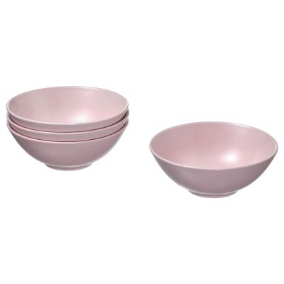 Лот: 19935129. Фото: 1. Миска 4 шт, светло-розовый IKEA... Тарелки, блюда, салатники