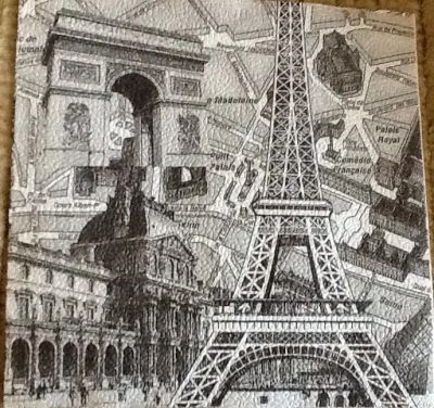 Лот: 9396556. Фото: 1. Салфетка для декупажа. Париж. Декупаж