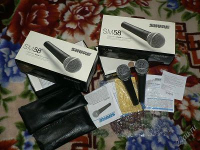 Лот: 2022920. Фото: 1. Продам 2 микрофона SHURE SM58... Студийные микрофоны, радиомикрофоны и радиосистемы