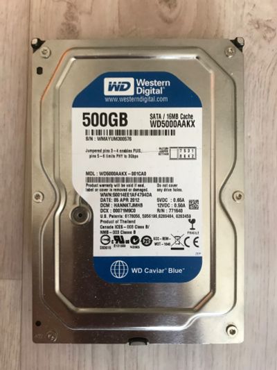 Лот: 18665579. Фото: 1. Жёсткий диск wd 500gb. Жёсткие диски (HDD)