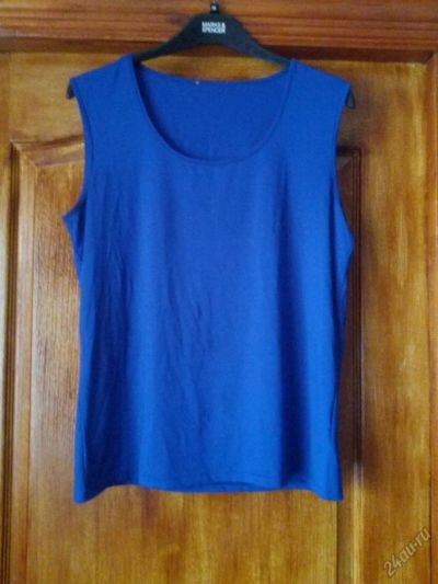 Лот: 5892931. Фото: 1. Майка синяя 50-52. Домашняя одежда