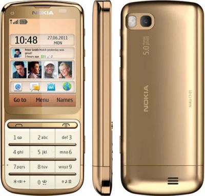 Лот: 3060664. Фото: 1. Продам телефон Nokia C3-01 Gold... Кнопочные мобильные телефоны