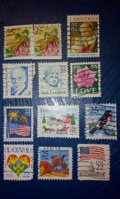 Лот: 19577507. Фото: 1. Распродажа. США набор марок одним... Марки