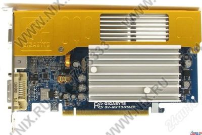 Лот: 244465. Фото: 1. Видеокарта Gifabyte PCI-E 7300gs... Видеокарты