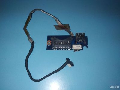 Лот: 16446145. Фото: 1. Б/У плата с разъемом USB и картридера... Платы расширения, контроллеры, доп. порты