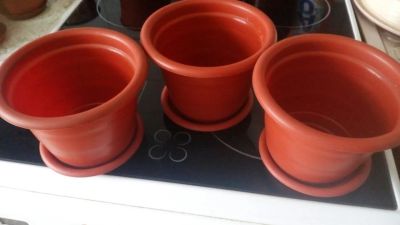 Лот: 9903722. Фото: 1. горшки с поддонами 1 лотом. Кашпо, горшки, вазоны для цветов