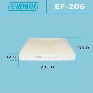 Лот: 18583560. Фото: 1. Салонный фильтр ac-206 hepafix... Расходные материалы