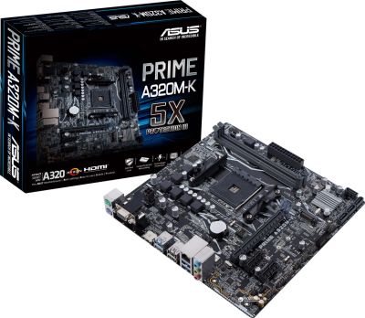 Лот: 20860409. Фото: 1. Asus A320M-K Новая Гарантия 3... Материнские платы