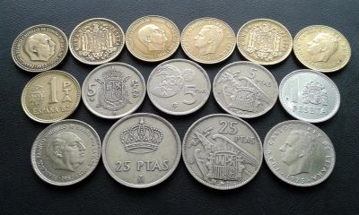 Лот: 9354542. Фото: 1. Испания. 15 монет - одним лотом... Европа