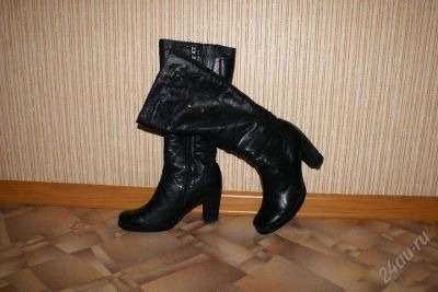 Лот: 2222142. Фото: 1. сапоги зимние черная кожа. Сапоги