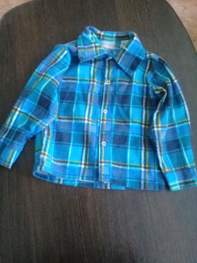 Лот: 11088375. Фото: 1. фланелевая рубашка (рост 92-98... Рубашки, блузки, водолазки