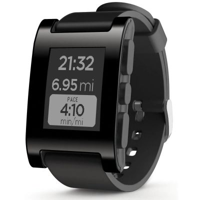 Лот: 8374097. Фото: 1. Pebble classic чёрные интересен... Смарт-часы, фитнес-браслеты, аксессуары