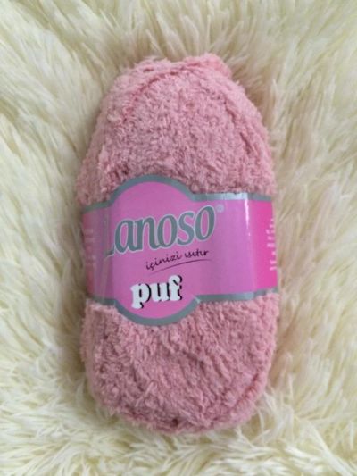 Лот: 11029564. Фото: 1. Пряжа Lanoso Polar Puf, 100%полиэстер... Ткани, нитки, пряжа