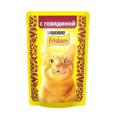 Лот: 15055591. Фото: 1. (Фрискис) Говядина 85г влажный... Корма