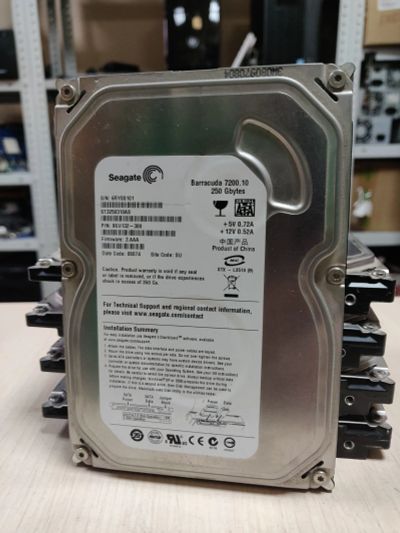 Лот: 21576781. Фото: 1. HDD 3.5"/250 Гб/7200 об/мин/Seagate... Жёсткие диски