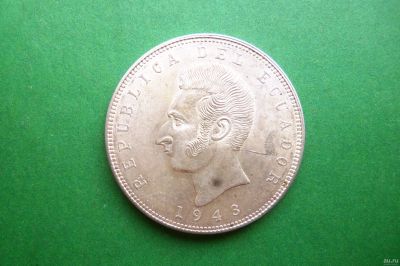 Лот: 17971427. Фото: 1. Эквадор 5 сукре 1943 г. крупное... Америка